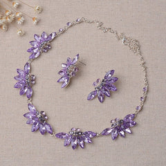 Baroque Purple Crystal Pearl Bridal Crown Tiara Women Luxury Elegant Wedding Fashion Gift