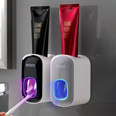 Wall Mount Toothpaste Dispenser Bathroom Squeezer Automatic Organizer Home Accessory
