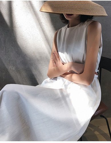 Solid Color Midi Dress Women Elegant Office Party Casual Chic Comfortable Fashion Dress