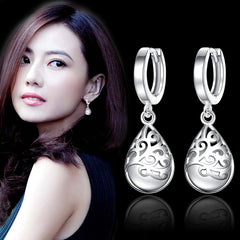 Opal Stone Flower Stud Earrings Women Trendy Elegant Casual Fashion Jewelry Gift