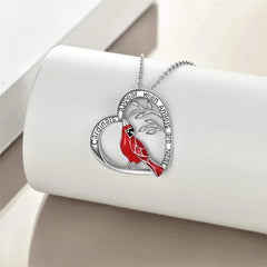 Cardinal Parrot Moon Pendant Necklace Women Unique Nature Casual Fashion Jewelry Gift