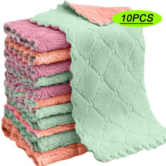 Microfiber Kitchen Cleaning Cloth Absorbent Towel Multi-Purpose Home Accessory Set