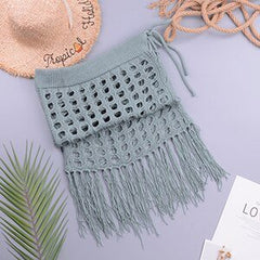 Tassel Beach Cover Up Skirt Women Long Casual Summer Swimwear Fashion