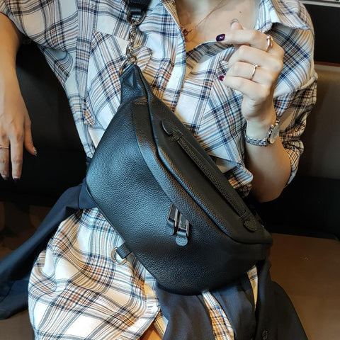 Genuine Leather Fanny Pack Women Luxury Waist Bag Handbag Casual Elegant Fashion