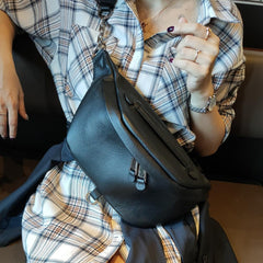 Genuine Leather Fanny Pack Women Luxury Waist Bag Handbag Casual Elegant Fashion