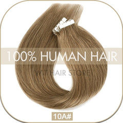 Straight Human Hair Extensions Natural Seamless Clip-In Soft Smooth Fashion