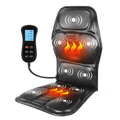 Electric Back Massager Cushion Vibration Heat Car Home Office Chair Seat Comfort Relief