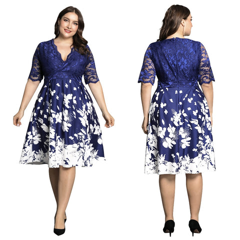 Plus Size Mesh Sleeve Tunic Dress Women Elegant Casual Everyday Fashion Dress