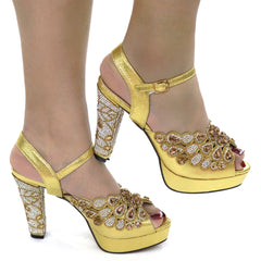 Crystal High Heel Stiletto Pumps Women Elegant Wedding Gala Party Fashion Shoes