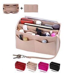 Purse Organizer Insert for Handbag, Felt Travel Insert for Makeup, Handbag & Tote Shaper
