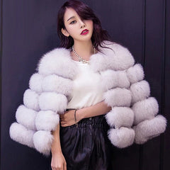 Faux Fur Winter Coat Women Warm Thick Elegant Casual Outerwear Fashion Jacket