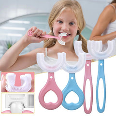 360 Degree U-Shape Kids Toothbrush Children Soft Silicone Dental Care Oral Health Gift