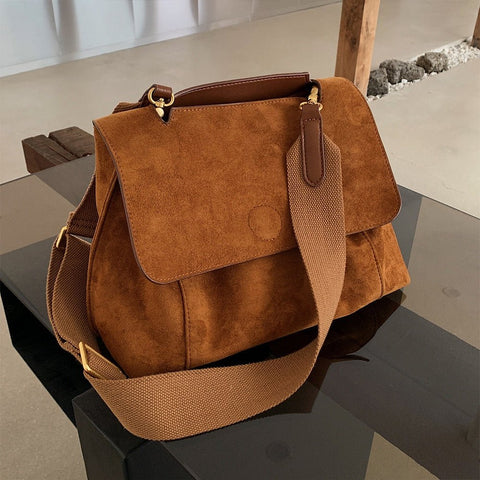Retro PU Leather Flap Crossbody Bag Women Casual Elegant Everyday Fashion Handbag Purse