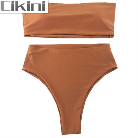 Padded Bikini Set Women 2-Piece Bathing Suit Casual Beach Vacation Summer Swimwear Fashion