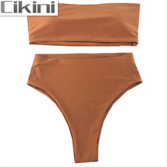 Padded Bikini Set Women 2-Piece Bathing Suit Casual Beach Vacation Summer Swimwear Fashion