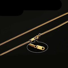 Long Gold Stainless Steel Necklace Women Elegant Casual Everyday Fashion Jewelry Gift