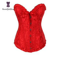 Victorian Overbust Corset Top Women Bustier Lace-Up Plus Size Elegant Fashion