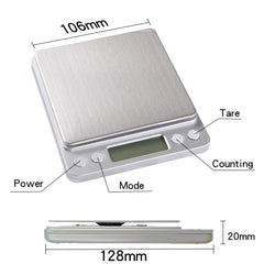 Portable Digital Kitchen Scale Compact Lightweight Food Weight Measuring Cooking Tool