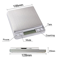 Portable Digital Kitchen Scale Compact Lightweight Food Weight Measuring Cooking Tool