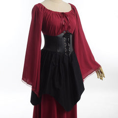 Gothic Black Corset Skirt Women Punk Elegant Casual Club Streetwear Fashion