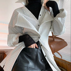Long Sleeve Korean Patchwork Ruffle Shirt Women Casual Chic Elegant Spring Fashion Top