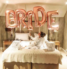Rose Gold Letter Bride Foil Balloons Wedding Decorations Valentines Day Party Bride