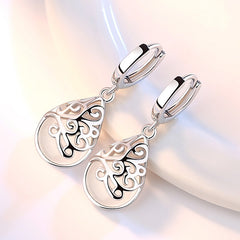 Opal Stone Flower Stud Earrings Women Trendy Elegant Casual Fashion Jewelry Gift