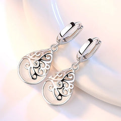 Opal Stone Flower Stud Earrings Women Trendy Elegant Casual Fashion Jewelry Gift