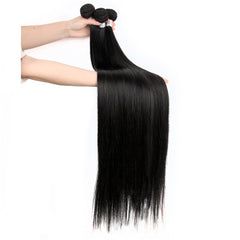 Brazilian Straight Hair Extensions Weave Natural Soft Smooth Human Hair Fashion