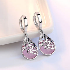 Opal Stone Flower Stud Earrings Women Trendy Elegant Casual Fashion Jewelry Gift