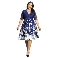 Plus Size Mesh Sleeve Tunic Dress Women Elegant Casual Everyday Fashion Dress