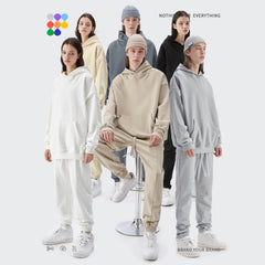 French Terry Hoodie Tracksuit Women Heavyweight 460gsm Casual Warm Winter Fashion