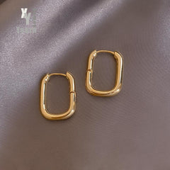 Gold Chunky Hoop Earrings Women Gold Filled Hypoallergenic Elegant Fashion Jewelry Gift