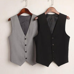Business Vest Women Thin Loose V-Neck Single Breasted Elegant Office Casual Fashion Top