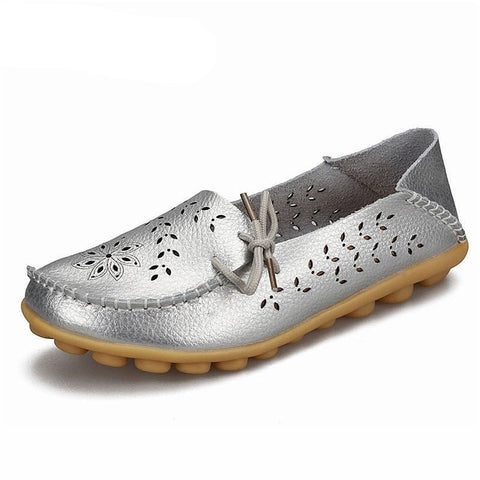 Genuine Leather Loafers Women Comfortable Casual Everyday Office Fashion Shoes