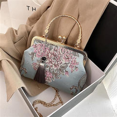 Victorian Chain Crossbody Bag Women Vintage Shoulder Messenger Elegant Fashion Handbag Purse