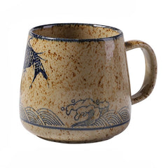 Japanese Retro Ceramic Mug Unique Style Coffee Tea Cup Home Office Kitchen Gift