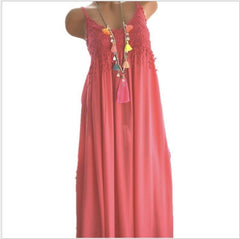 Plus Size Lace Patchwork Cotton Dress Women Loose Casual Summer Beach Vacation Fashion