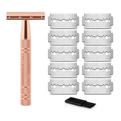 Rose Gold Double Edge Safety Razor Women Men Shaver
