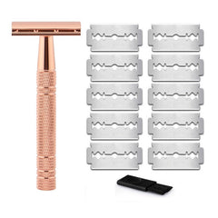 Rose Gold Safety Razor Unisex Double Edge Shaver Grooming Beauty Tool Gift