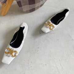Square Toe Vintage Slip-On Ballet Flats Women Loafers Casual Comfortable Everyday Fashion