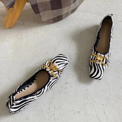 Square Toe Vintage Slip-On Ballet Flats Women Loafers Casual Comfortable Everyday Fashion