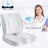 Orthopedic Seat Cushion with Memory Foam plus back set