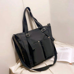 Waterproof Canvas Tote Bag Women Nylon Crossbody Eco Friendly Large Capacity Casual Fashion