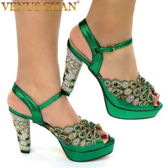 Crystal High Heel Stiletto Pumps Women Elegant Wedding Gala Party Fashion Shoes