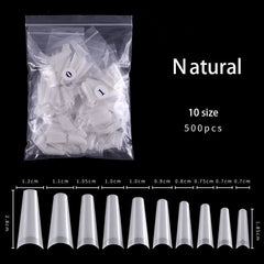French Coffin False Nails Natural Transparent Press On Nail Art Manicure Beauty Gift