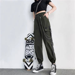 Cargo Pants Fashion Pockets Jogger Trousers for Women