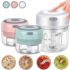 Electric Garlic Chopper Mini USB Rechargeable Vegetable Crusher Kitchen Cooking Tool