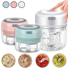 Electric Garlic Chopper Mini USB Rechargeable Vegetable Crusher Kitchen Cooking Tool