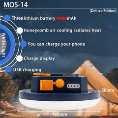 LED Camping Lantern Rechargeable Portable 9900mAh Emergency Tent Light Outdoor Adventure